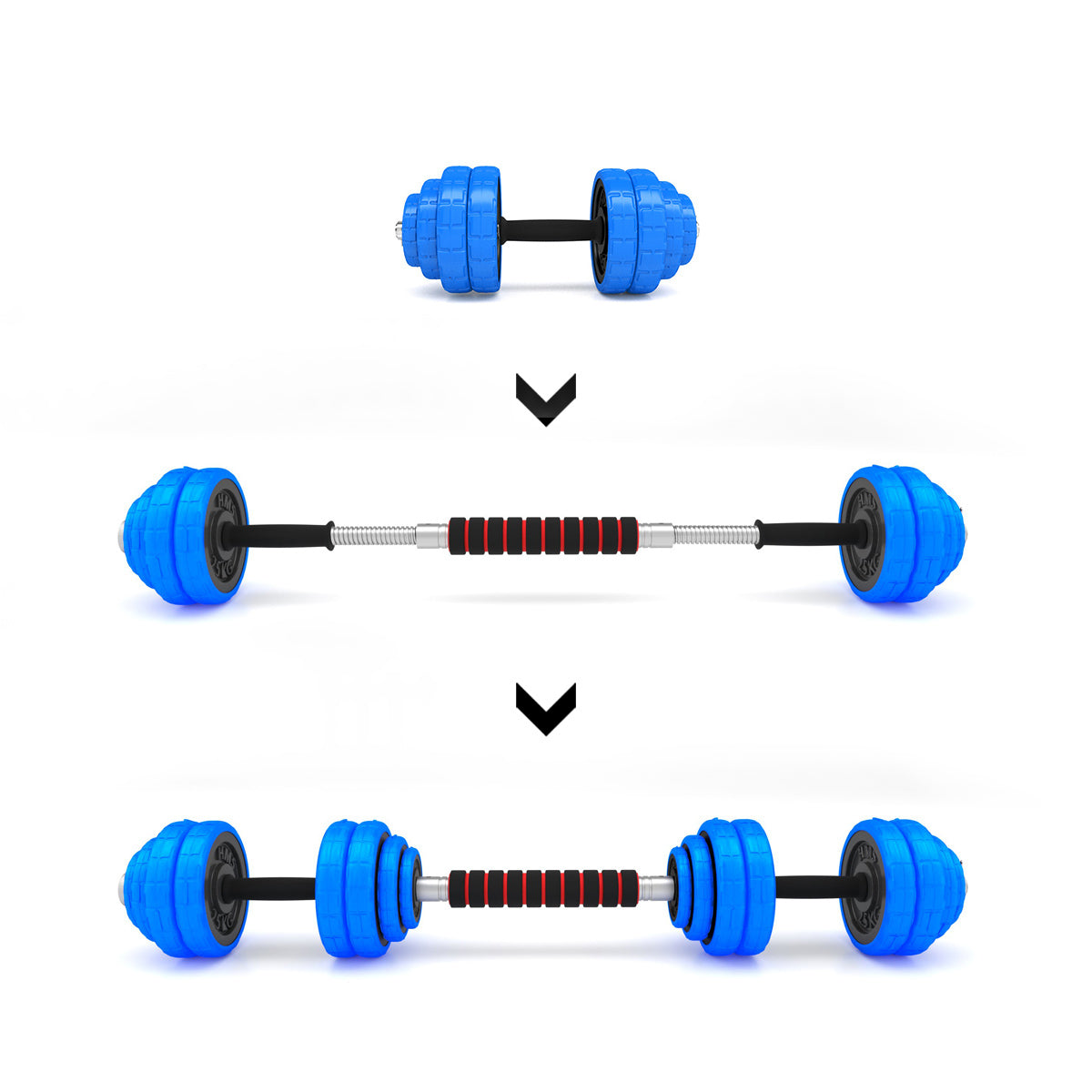 HMS Verstelbare Halter en Dumbbell Set - Blauw - 30 kg