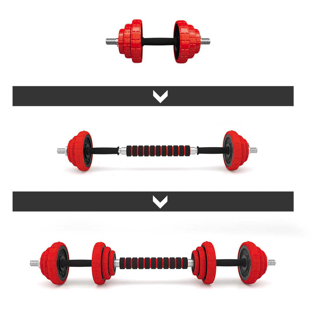 HMS Verstelbare Halter en Dumbbell Set - Rood - 20 kg