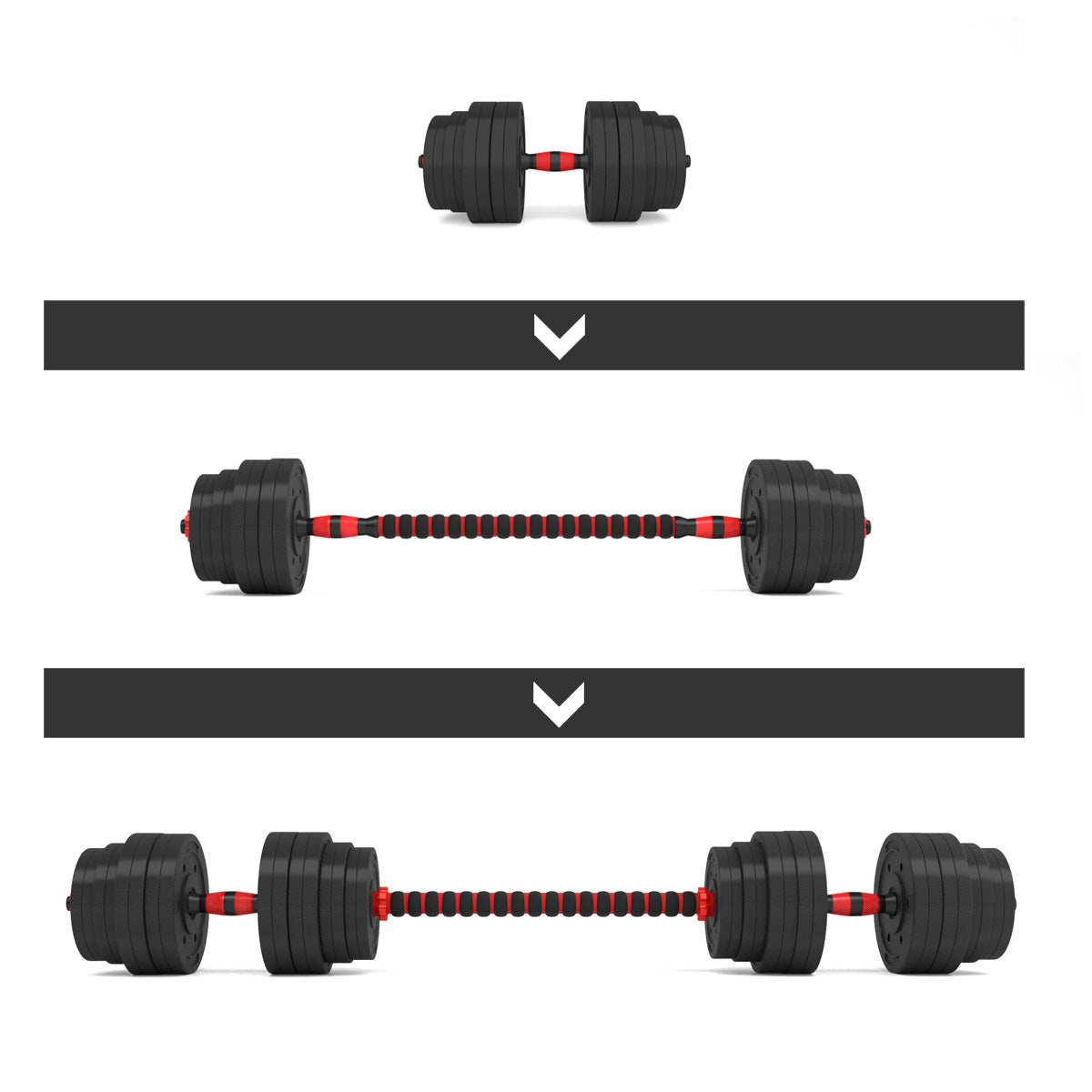 HMS Verstelbare Halter en Dumbbell Set - 40 kg