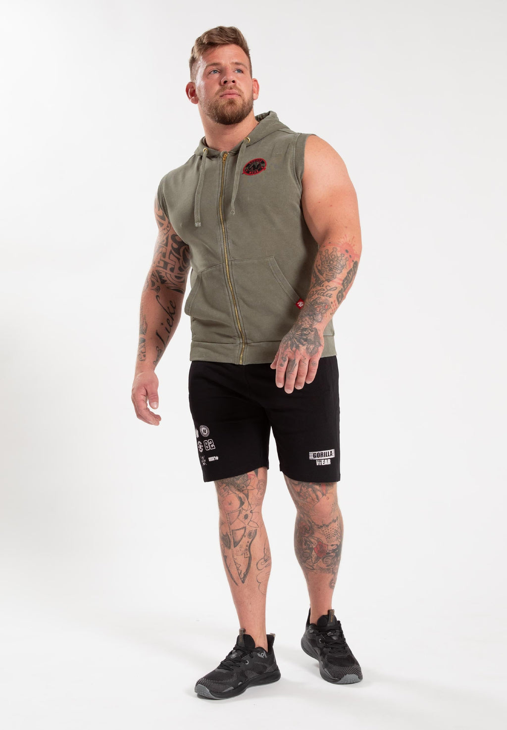 Gorilla Wear Silverdale Mouwloos Vest met Capuchon - Legergroen