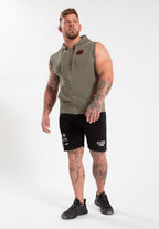 Gorilla Wear Silverdale Mouwloos Vest met Capuchon - Legergroen