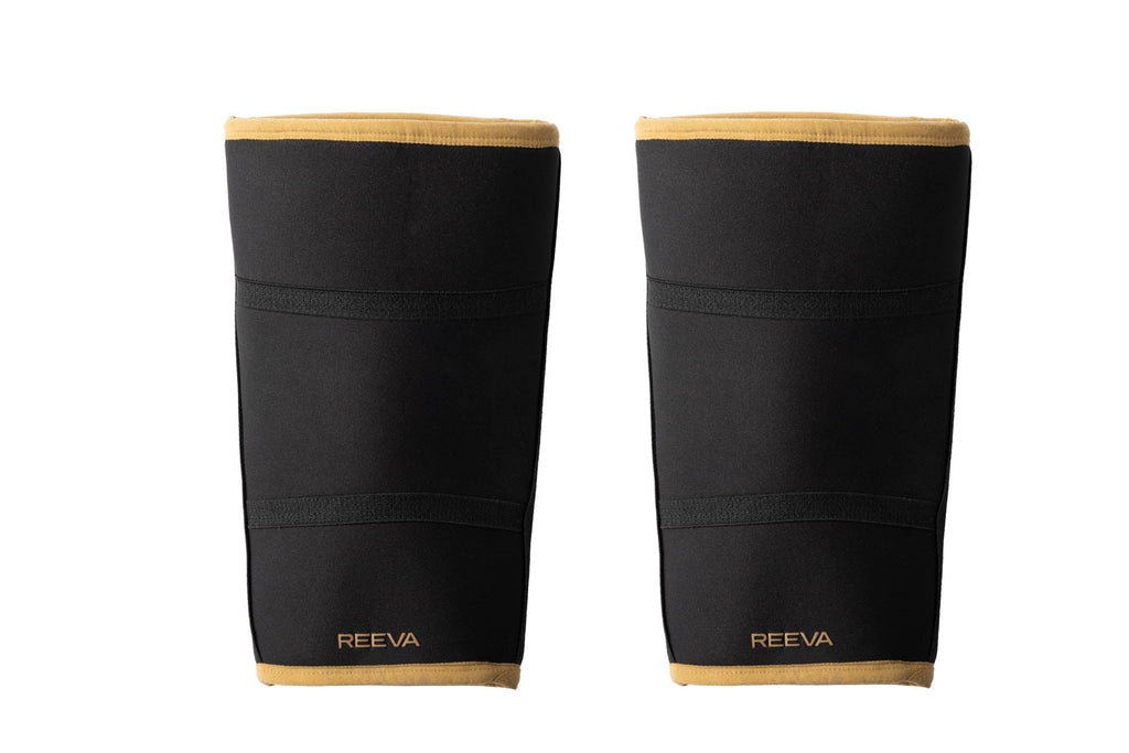 Reeva Powerlifting Knee Sleeves - Knie Bandages - 7 mm - Goud
