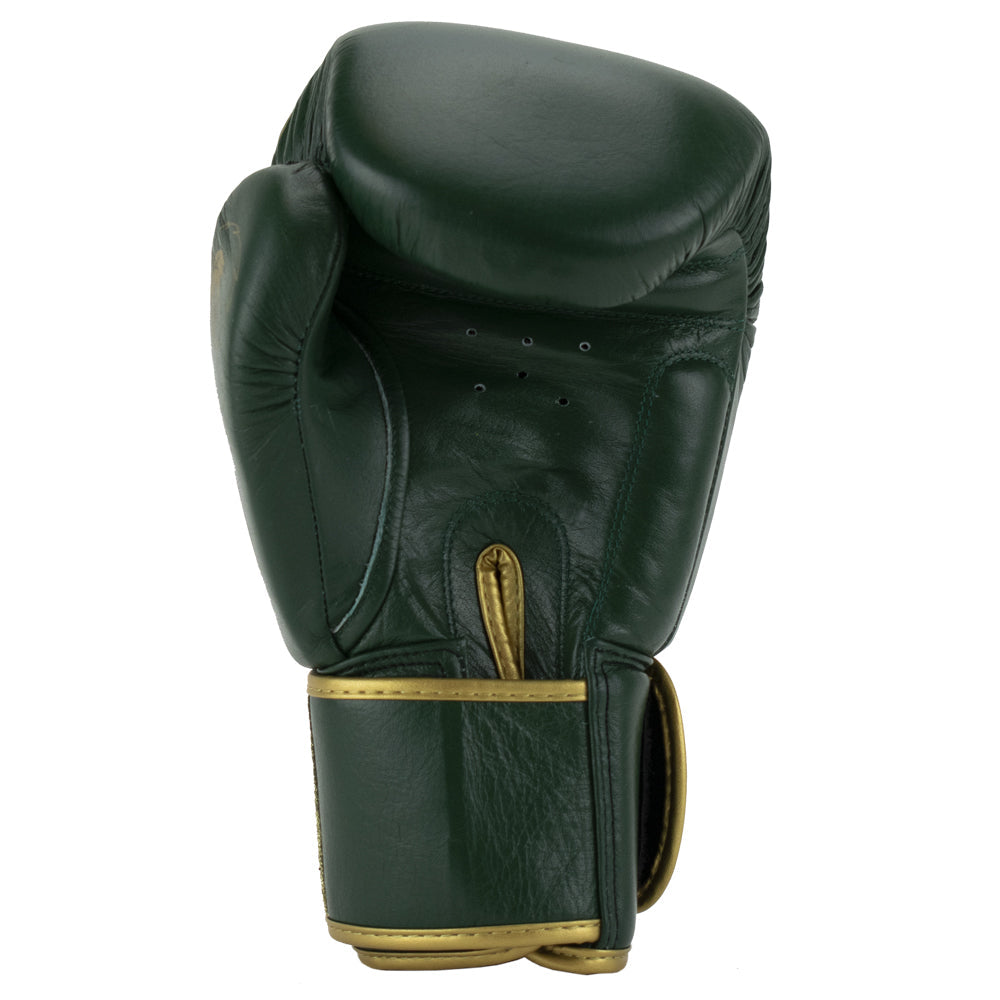 Super Pro Combat Gear Warrior SE Lederen (Kick)Bokshandschoenen - Groen/Goud