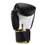 Super Pro Combat Gear Warrior SE Lederen (Kick)Bokshandschoenen - Zwart/Goud/Wit