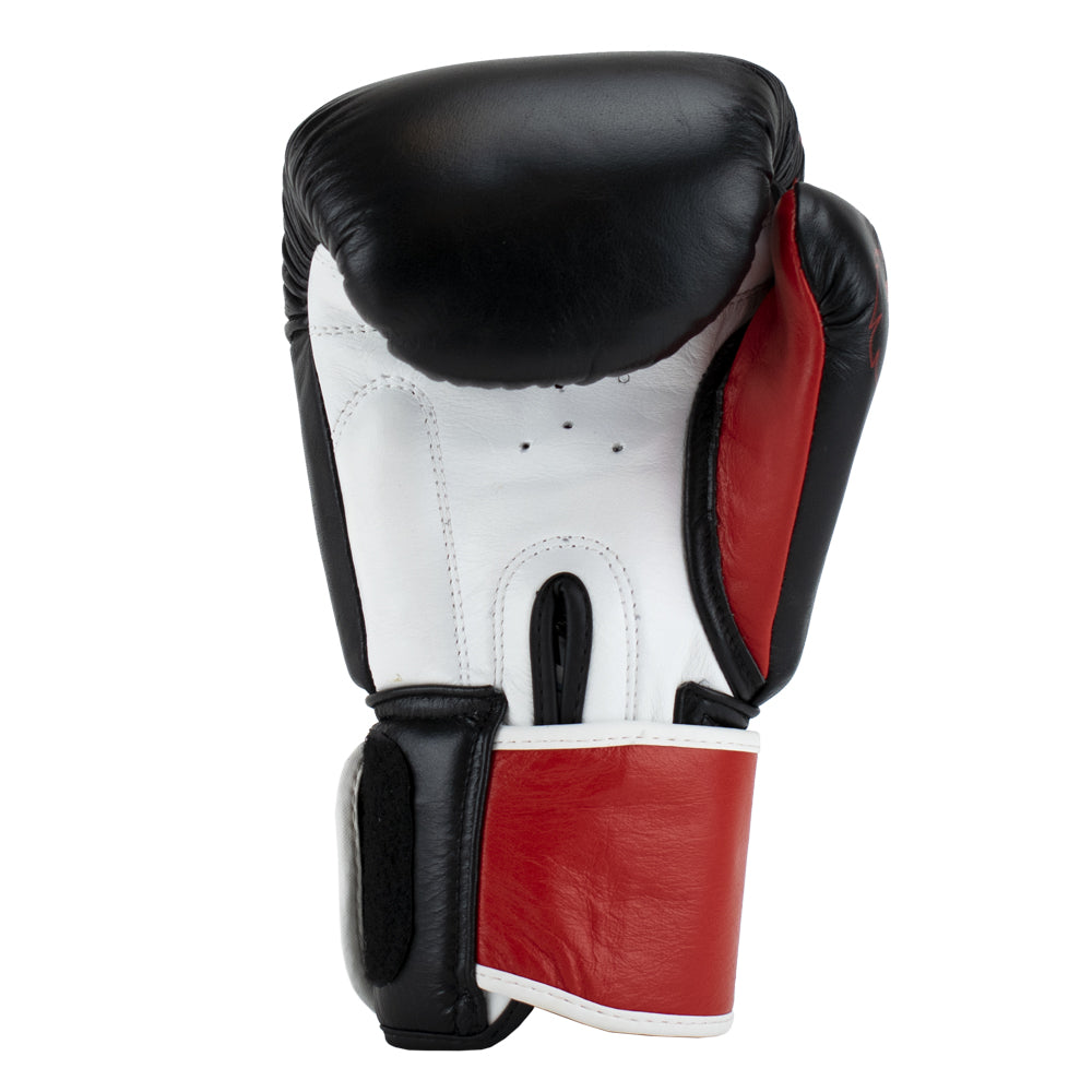 Super Pro Combat Gear Warrior SE Lederen (Kick)Bokshandschoenen - Zwart/Rood/Wit