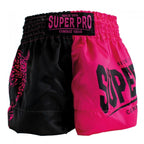 Super Pro Kids (Thai) Boxing Shorts Leopard - Zwart/Roze