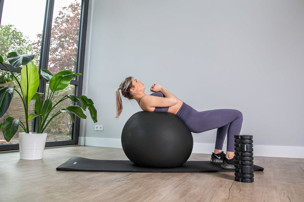 VirtuFit Anti-Burst Fitnessbal Pro - Gymbal - Swiss Ball - met Pomp - Zwart - 65 cm