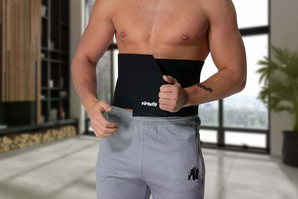 VirtuFit Afslank Tailleband Neopreen 20 - Afslankband - Waist Trainer - 20 cm - Zwart