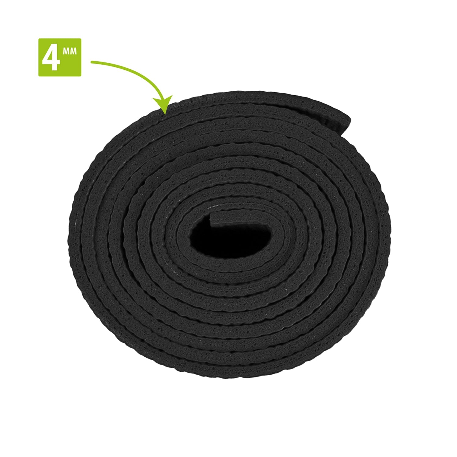 VirtuFit Premium Yogamat - 183 x 61 x 0,4 cm - Onyx Black Mandala