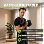 VirtuFit Verstelbare Dumbbell - Vinyl - 15 kg