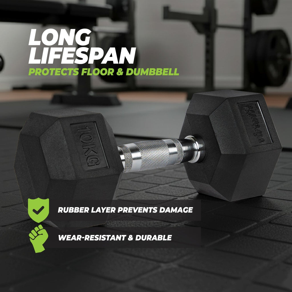 VirtuFit Hexa Dumbbell Pro Set - 2 x 10 kg