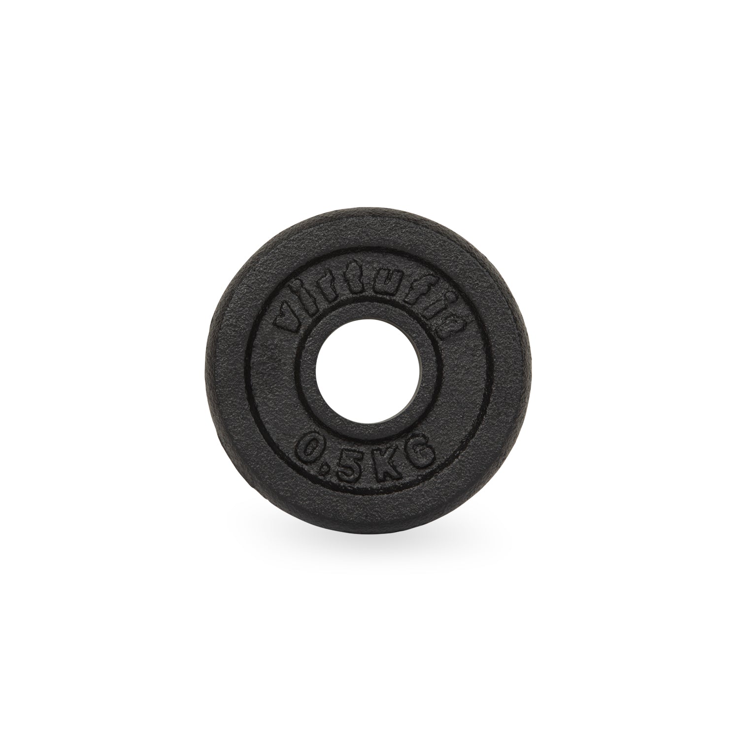 VirtuFit Gietijzeren Halterschijf - Halter gewicht - 30 mm - 0.5 kg - Zwart