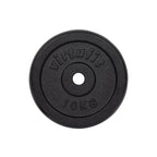 VirtuFit Gietijzeren Halterschijf - Halter gewicht - 30 mm - 10 kg - Zwart