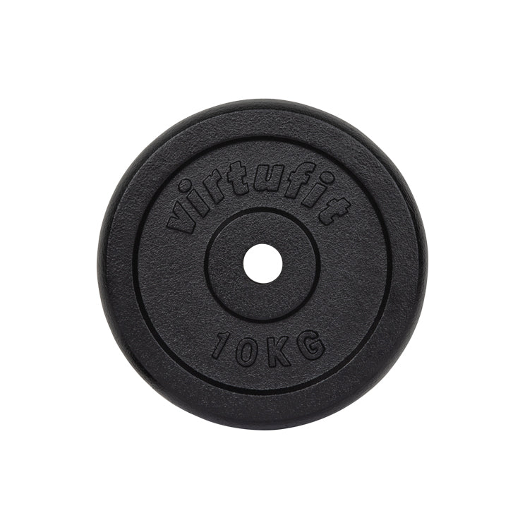VirtuFit Gietijzeren Halterschijf - Halter gewicht - 30 mm - 15 kg - Zwart
