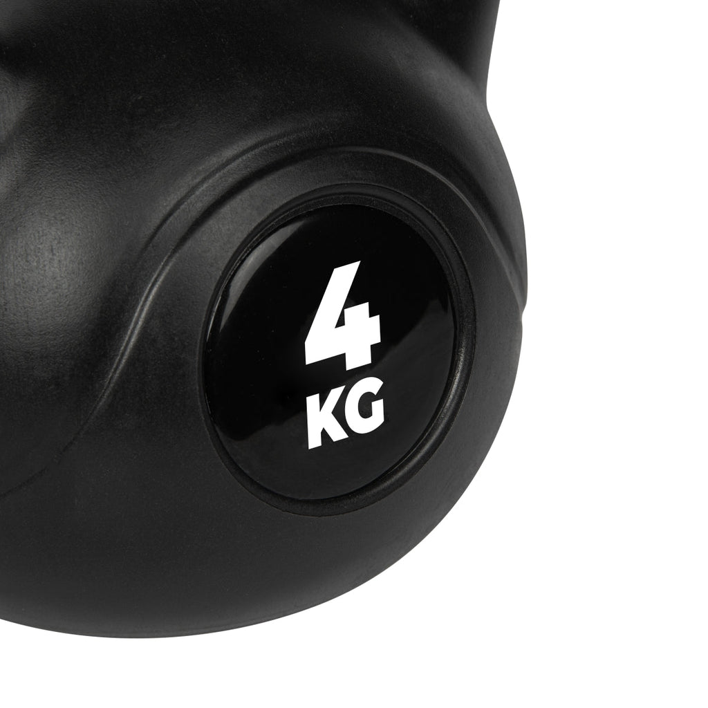 VirtuFit PVC Kettlebell - 4 kg - Zwart