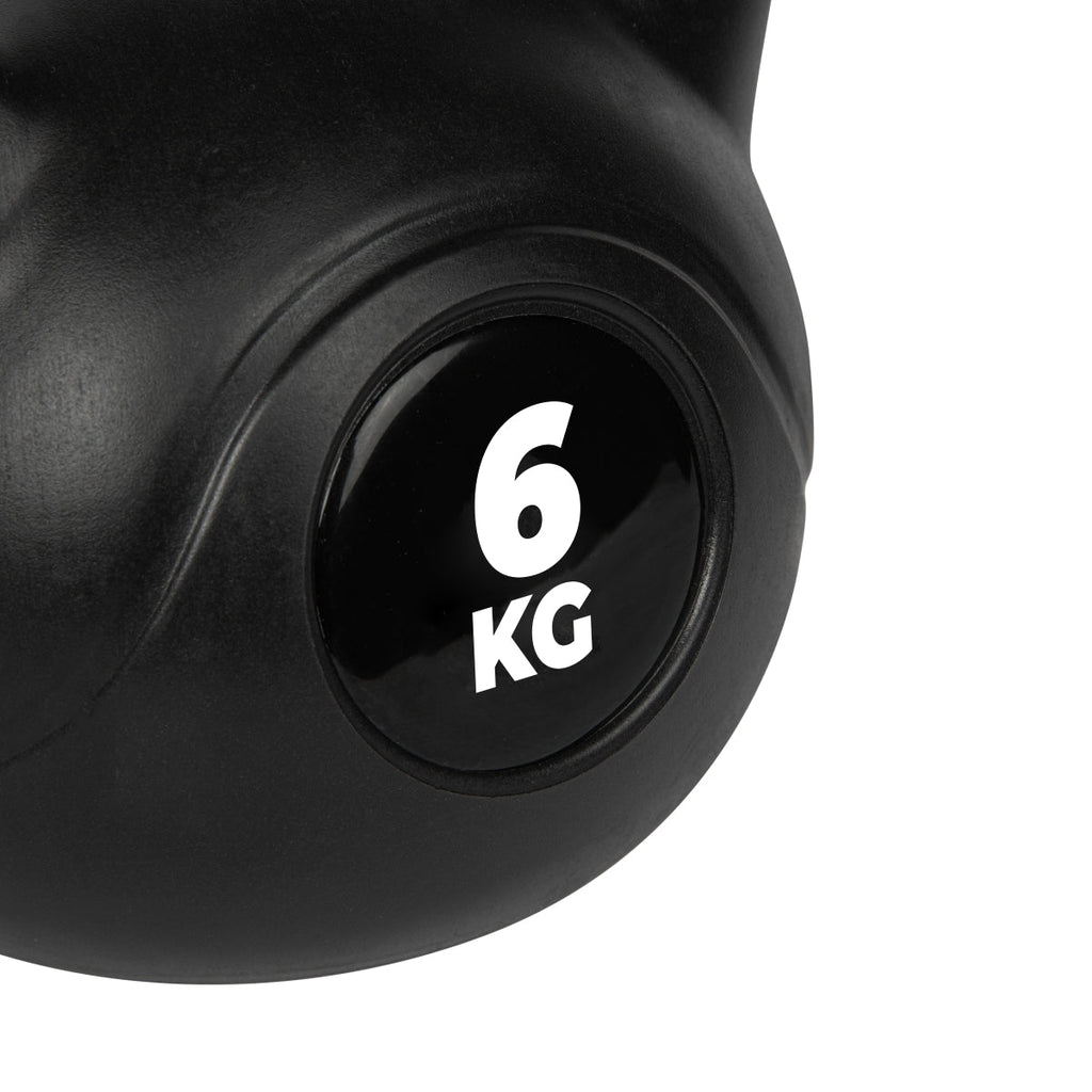 VirtuFit PVC Kettlebell - 6 kg - Zwart