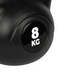 VirtuFit PVC Kettlebell - 8 kg - Zwart