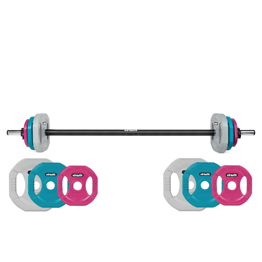 VirtuFit Aerobic Pump Set Pro Rubber - 20 kg - Gekleurd - Tweedekans