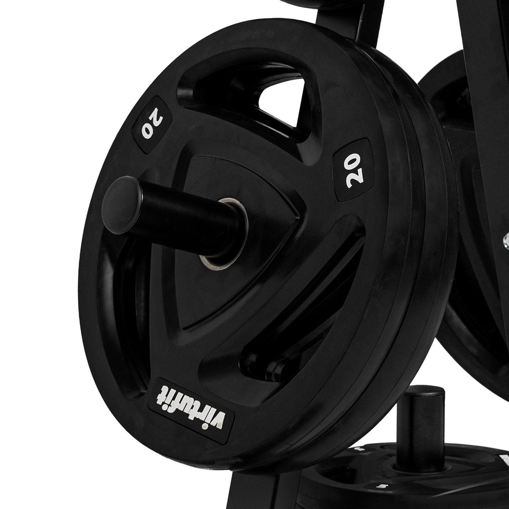 VirtuFit Halterschijf Opbergrek + Rubberen Halterschijf - 150 kg