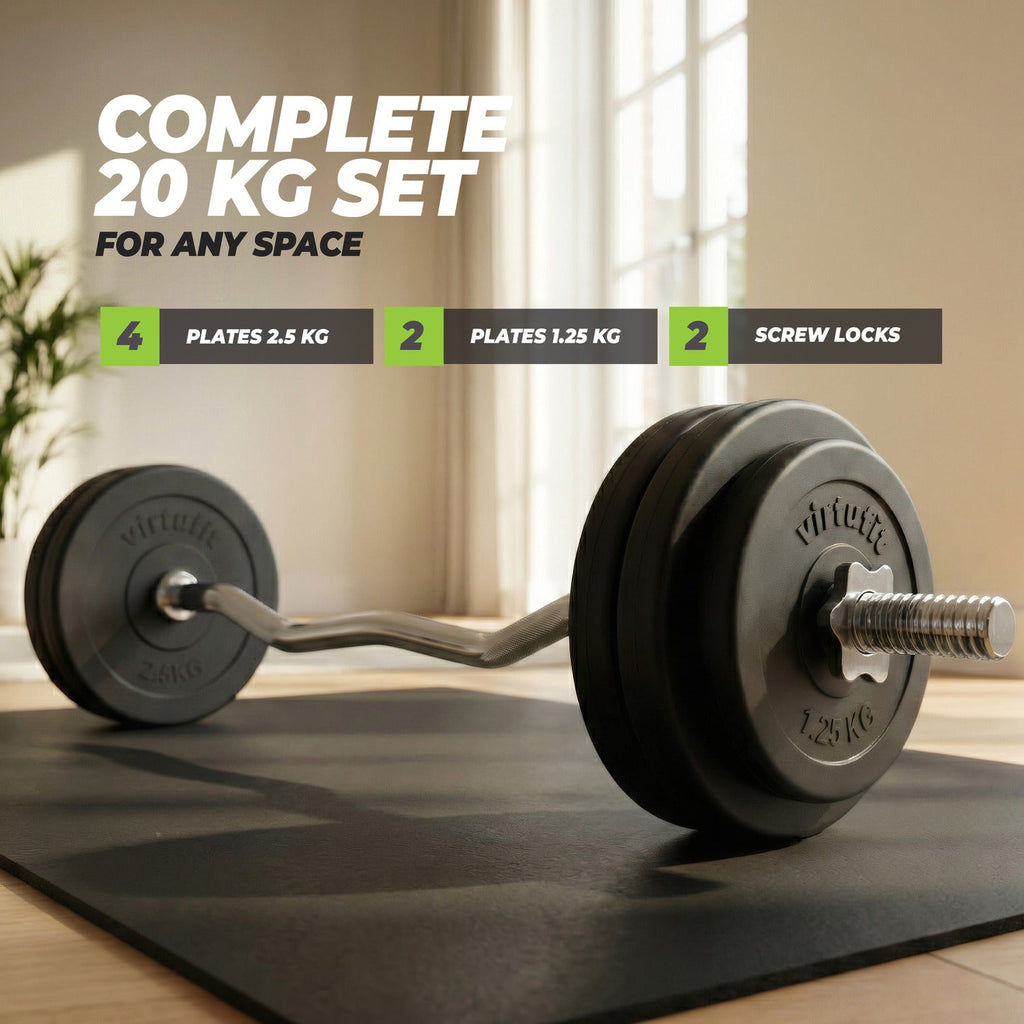 VirtuFit Vinyl EZ-Curl Set - Halterset - 20 kg