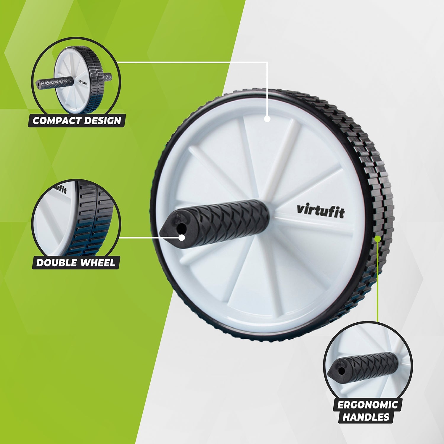 VirtuFit Dubbel Buikspierwiel - Ab Wheel