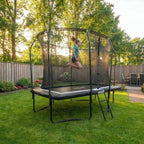 VirtuFit Premium Rechthoekige Trampoline met Veiligheidsnet - Zwart - 183 x 274 cm - Gratis trap