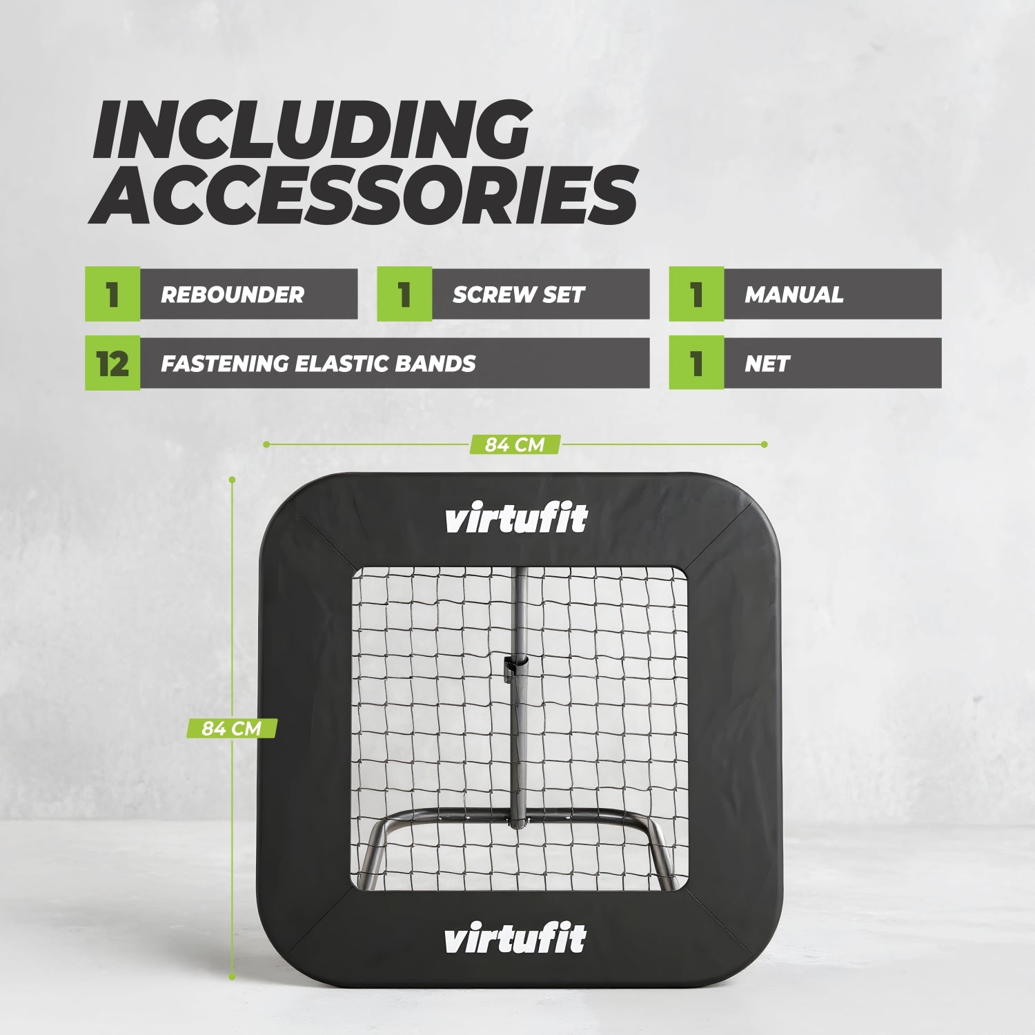VirtuFit Verstelbare Rebounder Pro - Kickback - 84 x 84 cm