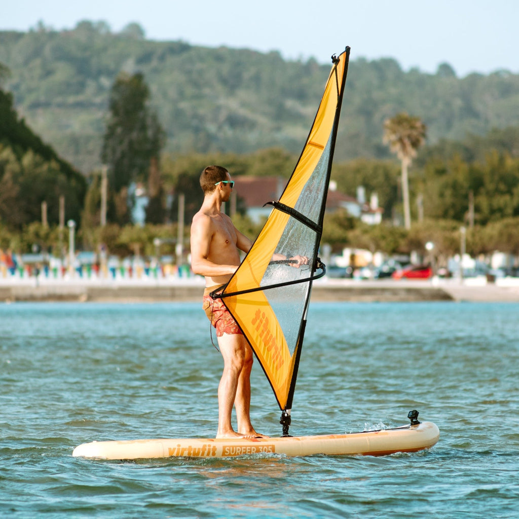 Virtufit Supboard Surfer 305 - Zwart - Inclusief Windzeil en accessoires