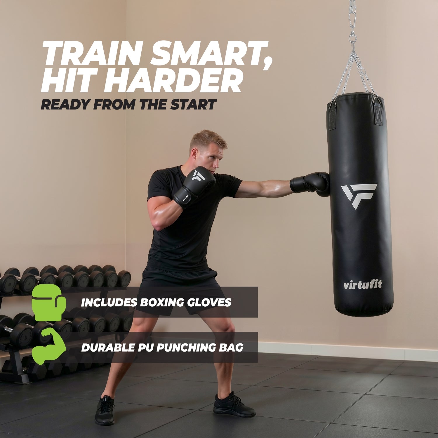 VirtuFit Boksset - Boxing Set - Bokszak & Bokshandschoenen