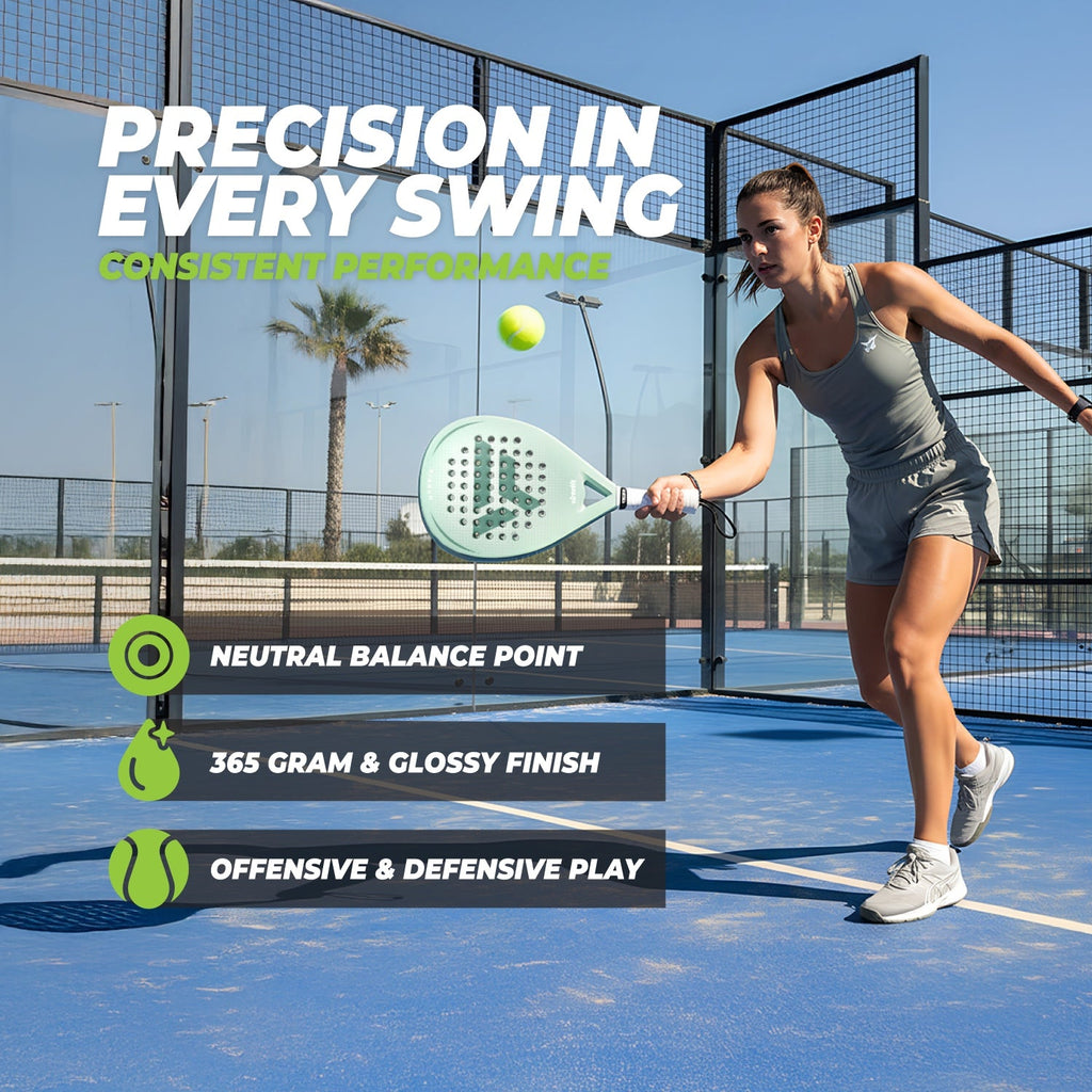 VirtuFit Hybrid Padel Set - Mint Green