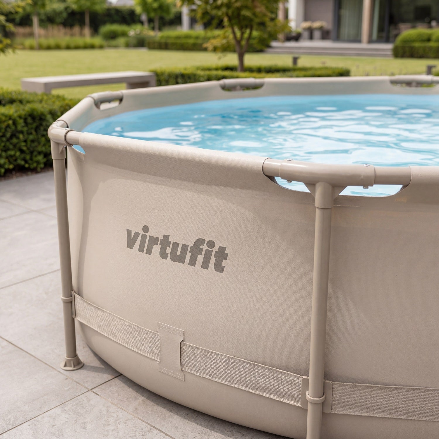 VirtuFit Zwembad Rond Ø305 x 76 cm - Beige - Compleet Pakket