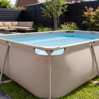 VirtuFit Rechthoekig Zwembad - 300 x 210 x 66 cm - Beige - Inclusief Filterpomp