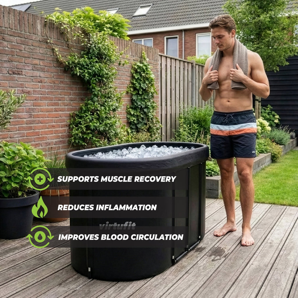 VirtuFit IJsbad Ovaal - Antraciet - 500 Liter - Inclusief accessoires