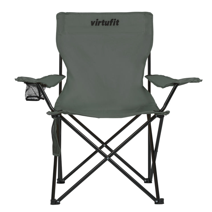 VirtuFit Opvouwbare Camping Stoel - Strandstoel - Grijs
