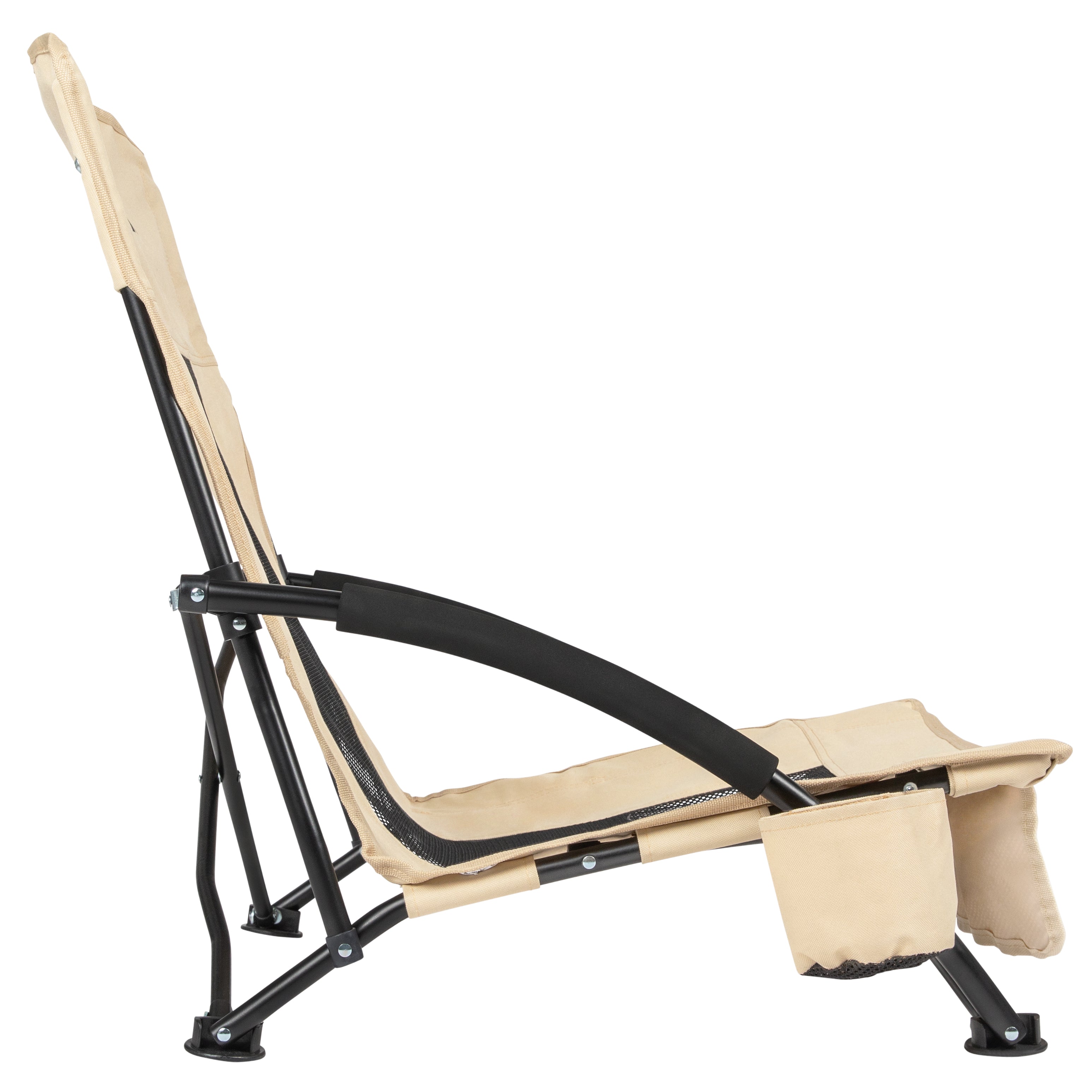 VirtuFit Strandstoel opvouwbaar - Campingstoel - Beige