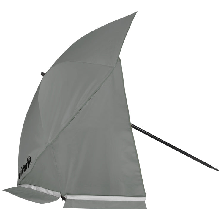 VirtuFit Strandparasol - Windscherm - Strandtent - 160 cm - Grijs