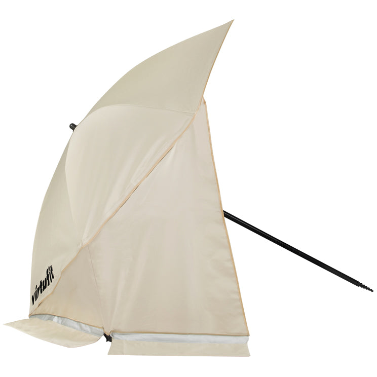 VirtuFit Strandparasol - Windscherm - Strandtent - 160 cm - Beige