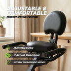VirtuFit DB100 Opvouwbare Deskbike met Rugleuning - Bureaufiets met Computer