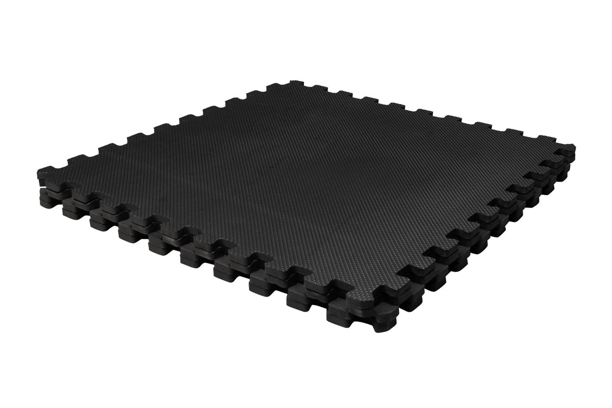 VirtuFit Fitness Puzzelmat – 4-delige Vloermat – 120×120 cm – Zwart - Tweedekans