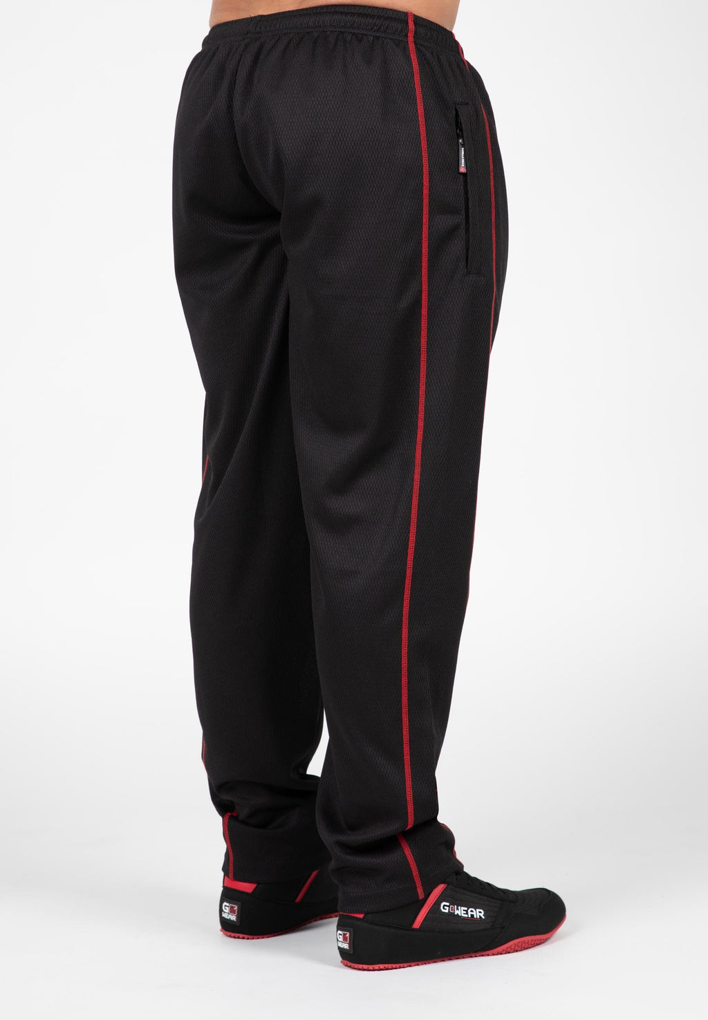 Gorilla Wear Wallace Mesh Pants - Zwart/Rood