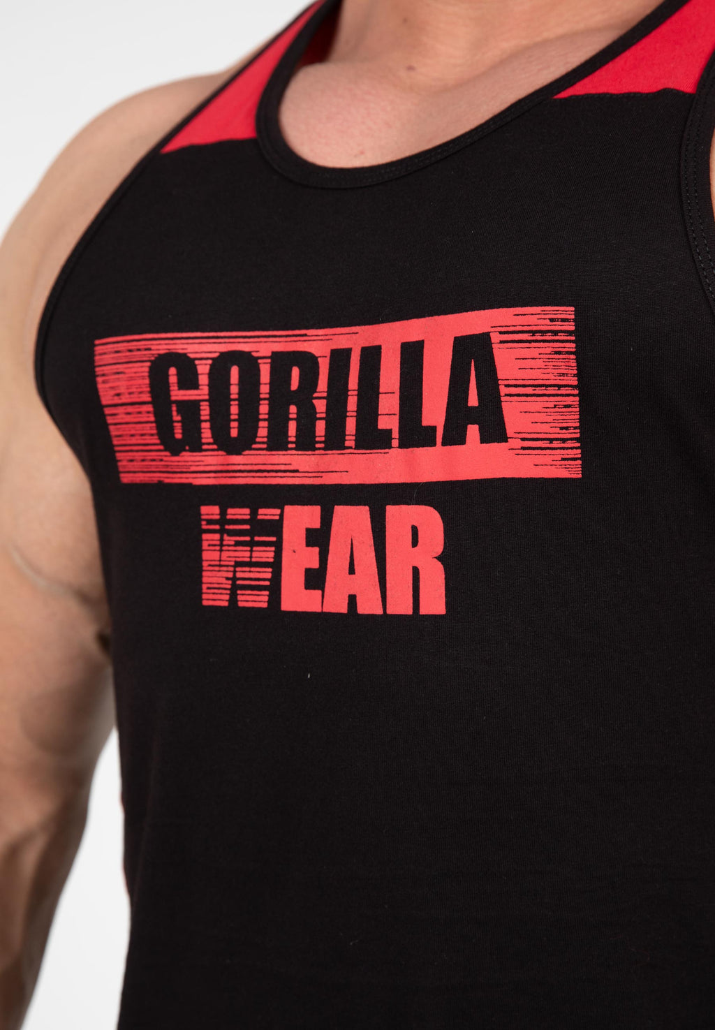Gorilla Wear Wallace Tank Top - Zwart/Rood