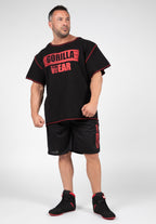 Gorilla Wear Wallace Workout Top - Zwart/Rood