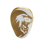 Super Pro Combat Gear Curved PU Handpads - Wit / Goud