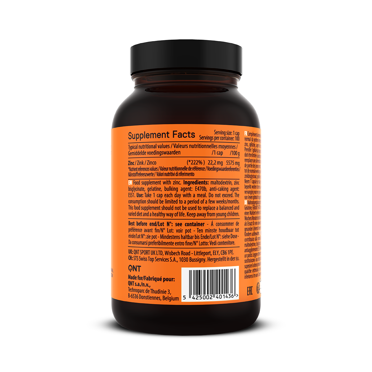 QNT Zinc - Zink - 100 Capsules