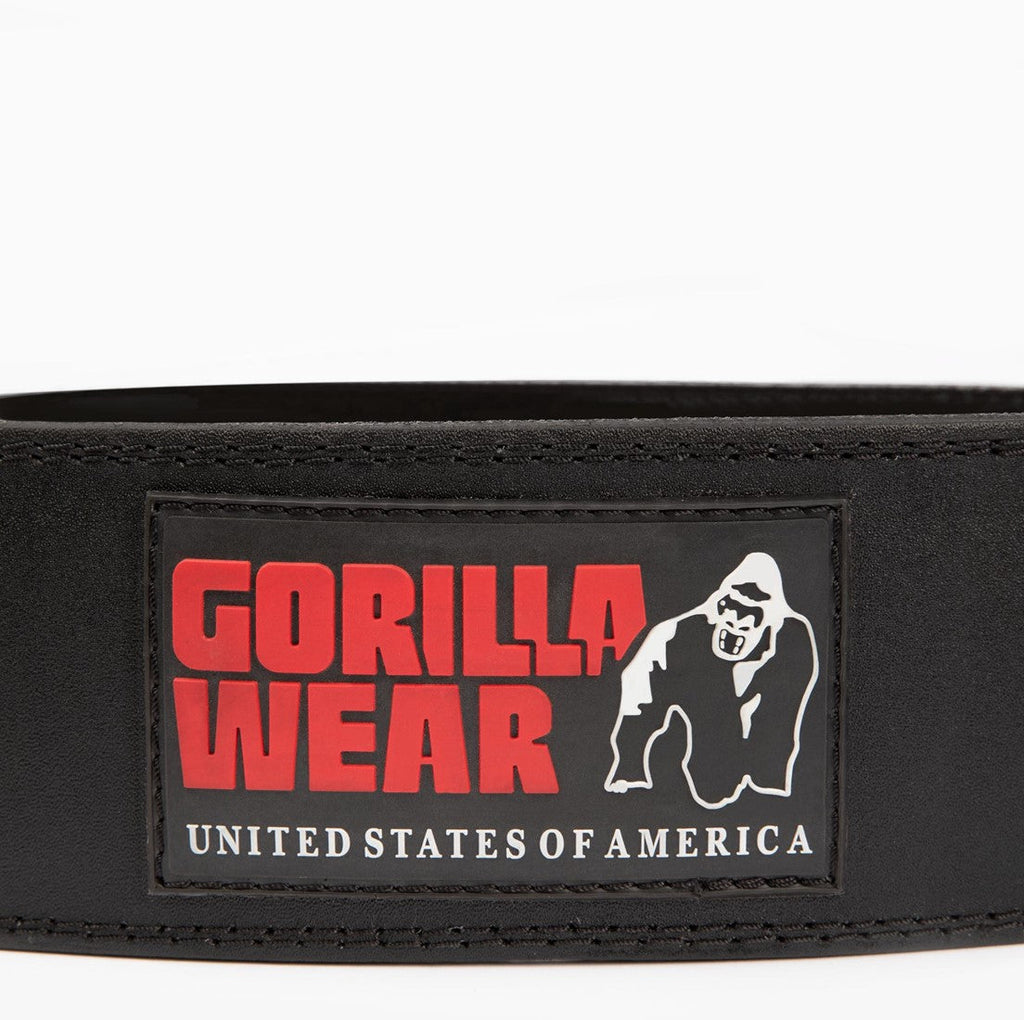 Gorilla Wear Halterriem - 4 Inch Padded Leren Lifting Belt - Zwart