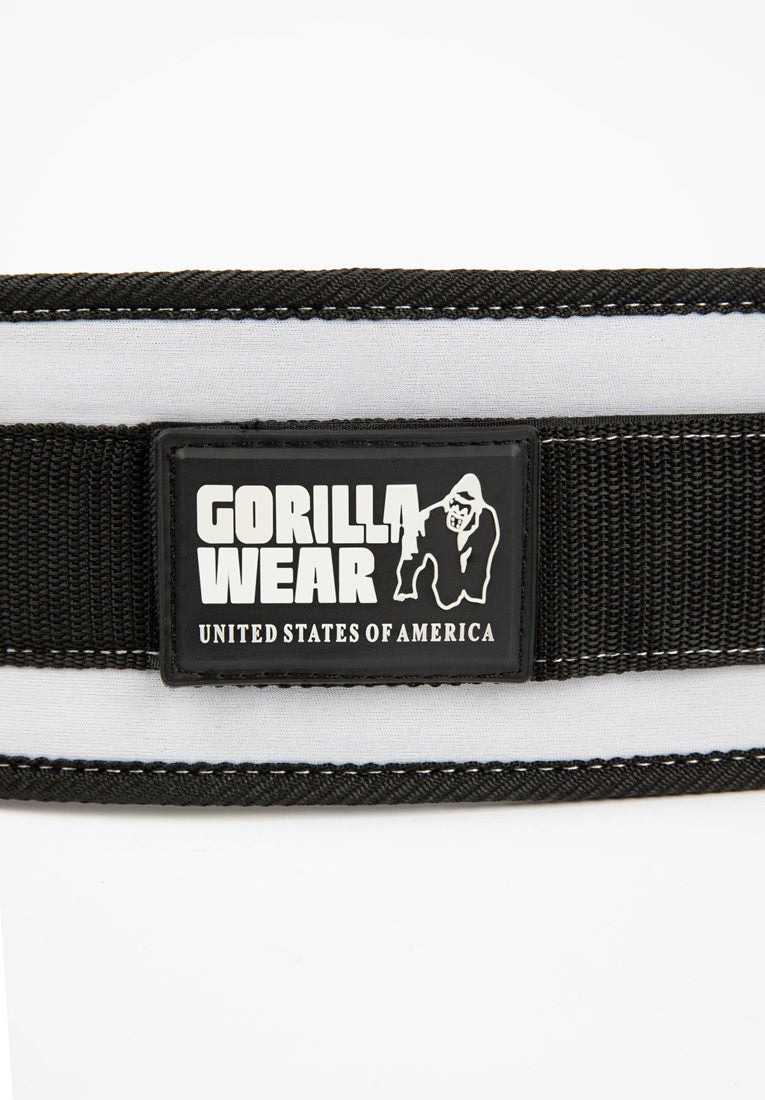 Gorilla Wear Halterriem - 4 Inch Dames Lifting Belt - Zwart/Wit