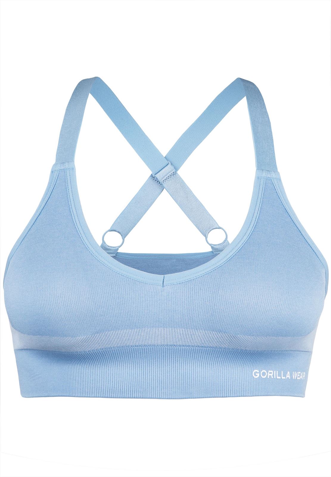 Gorilla Wear Selah Seamless Sportbeha - Lichtblauw