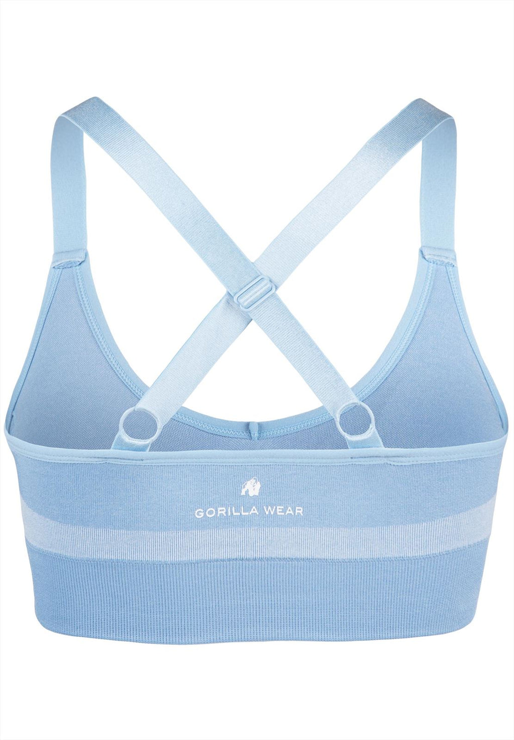 Gorilla Wear Selah Seamless Sportbeha - Lichtblauw