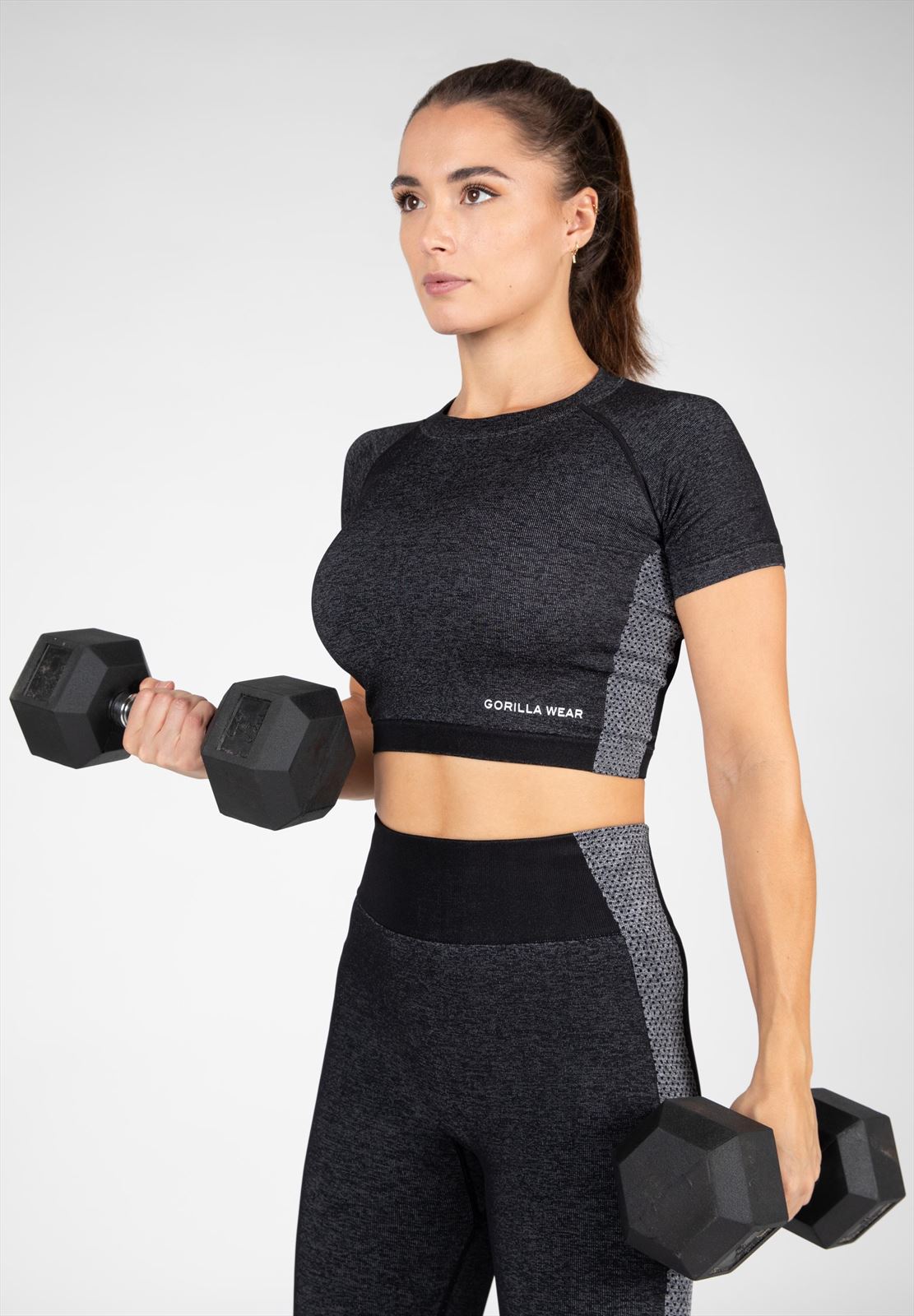 Gorilla Wear Selah Seamless Crop Top - Zwart