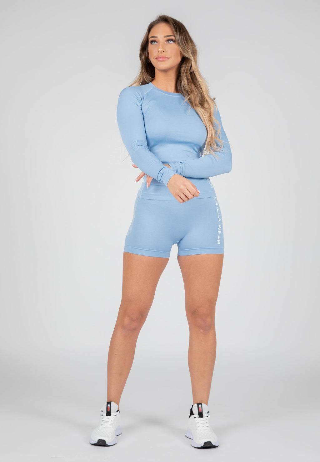 Gorilla Wear Selah Seamless Longsleeve - Lichtblauw